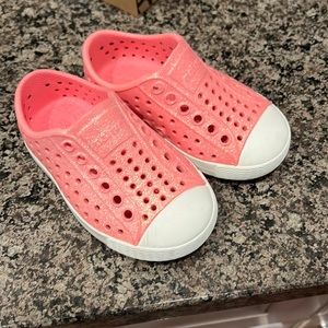 Native pink sparkle shoes (baby/toddler)
